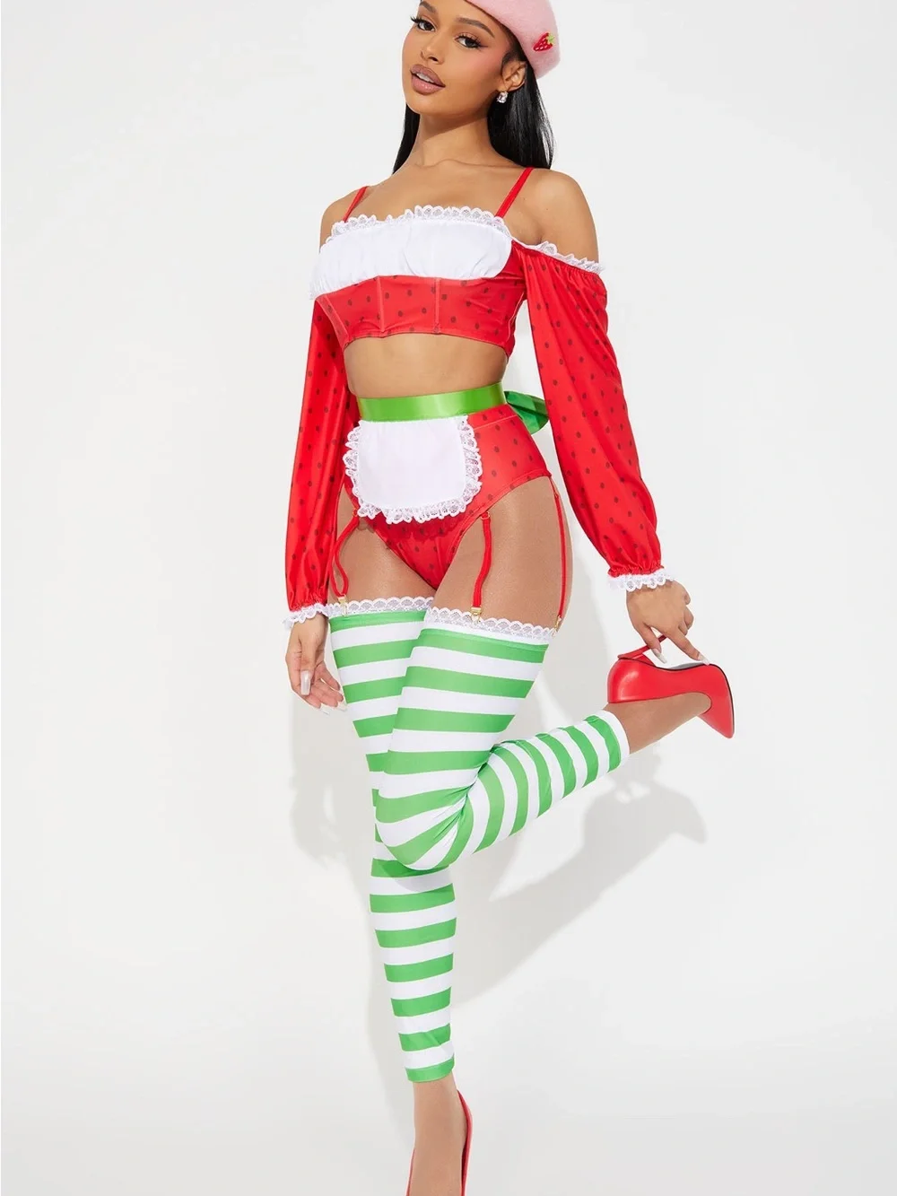 Strawberry Shortcake Inspired 5-Piece Costume - Size Small